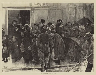 Eine Schlange in Paris